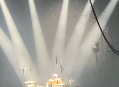 Lights on the stage at the concert