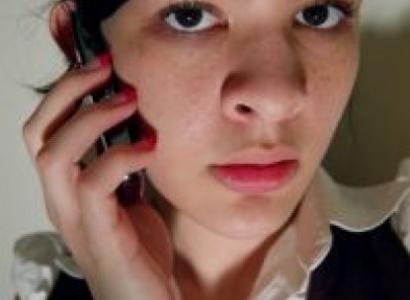 Young person on cell phone