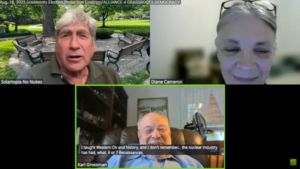 Image of Harvey Wasserman, Diane Cameron, Karl Grossman