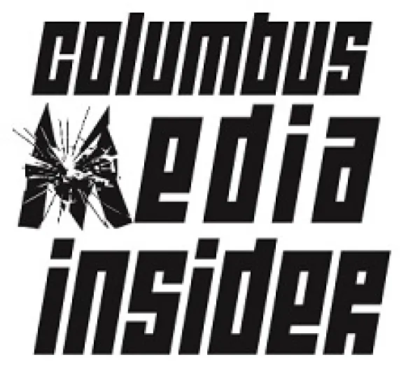 Words Columbus Media Insider with the M looking like broken glass