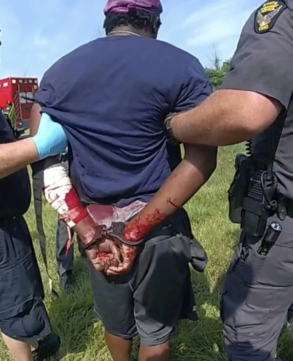 Person being arrested