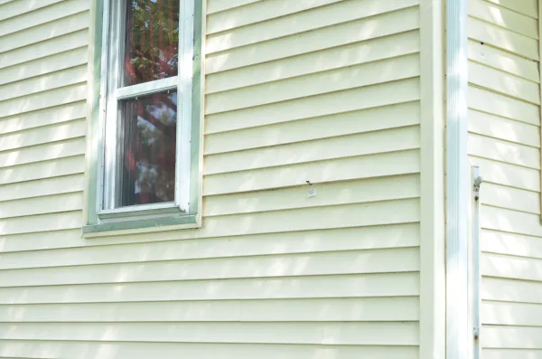 Bullet holes in house