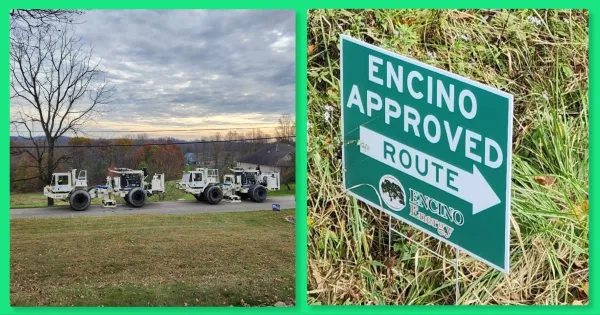 Encino approved route sign