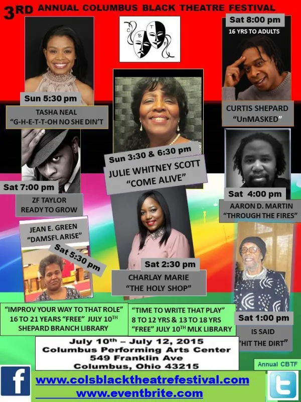 Poster promoting Black Theater Festival