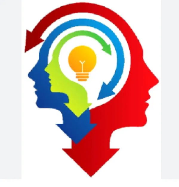 Face with lightbulb inside head