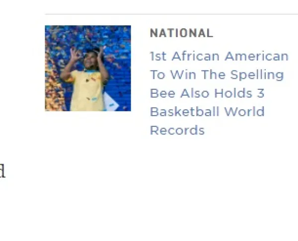 Part of website page