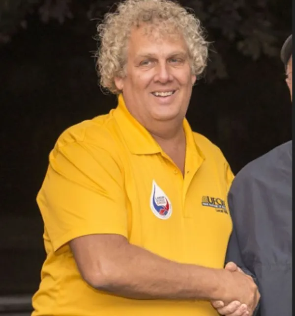 White guy shaking hands