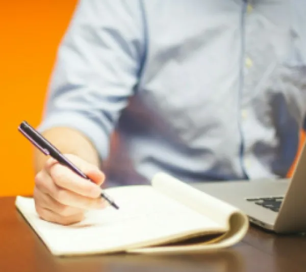 Man writing letter
