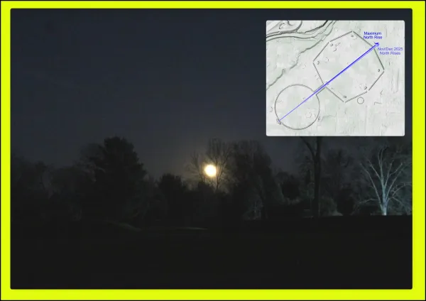 A full moon at night and a map