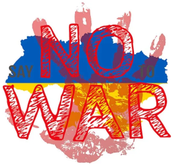 No war with map of Ukraine