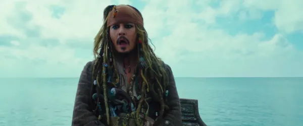 Johnny Depp as Jack Sparrow the pirate