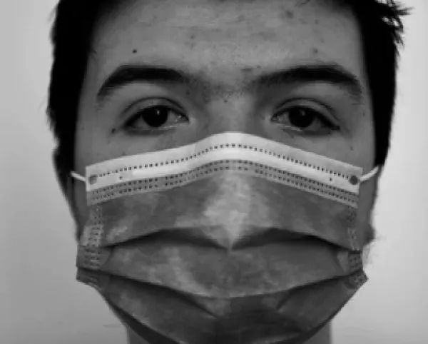 Person wearing a mask