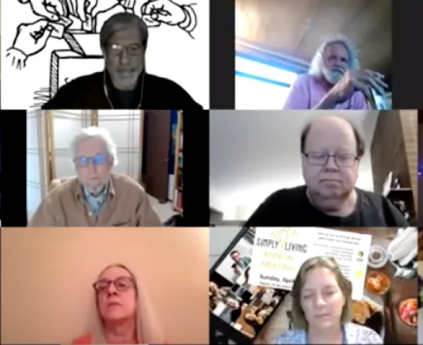 Collage of faces from Zoom