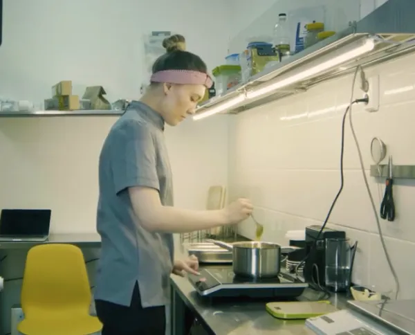 Someone cooking