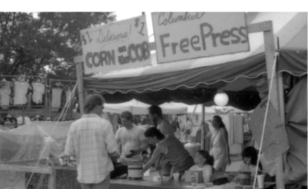 Historical photo of Free Press at Comfest