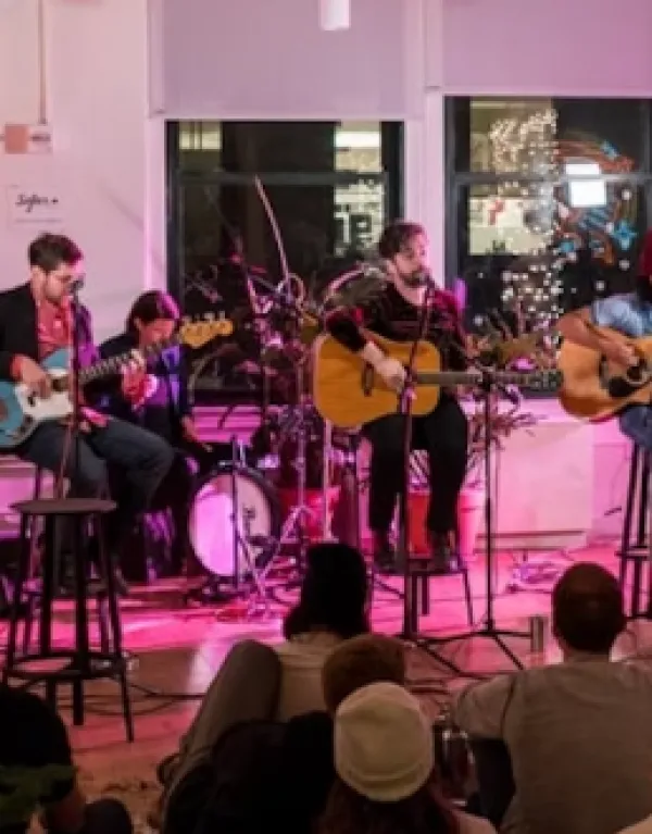 Band playing on stage