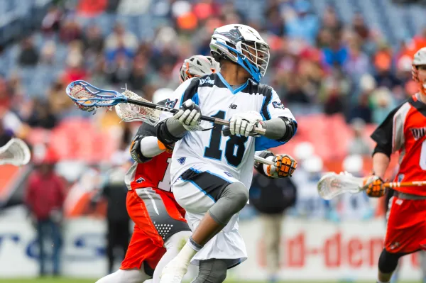 Guy playing lacrosse