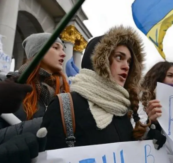 women protesting