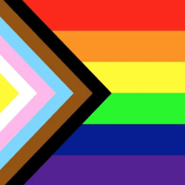 Flag with many rainbow colors