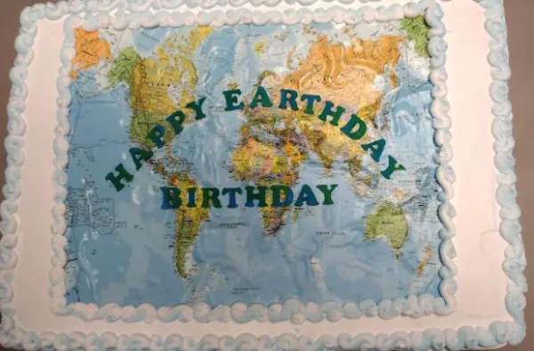 Happy Earth Day Birthday cake