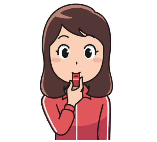 Woman blowing a whistle