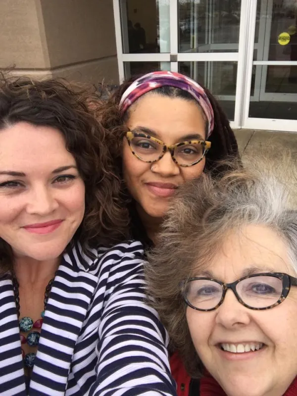 Three women, two white, one black