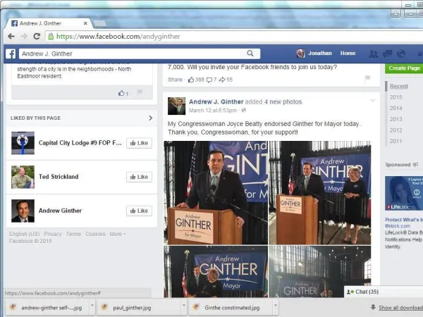 Screenshot from Facebook