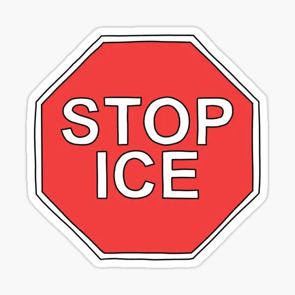 Stop sign saying Stop ICE
