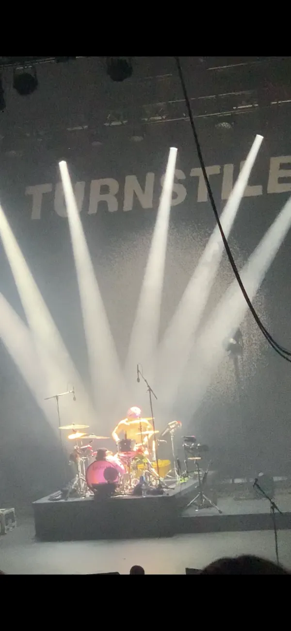 Lights on the stage at the concert